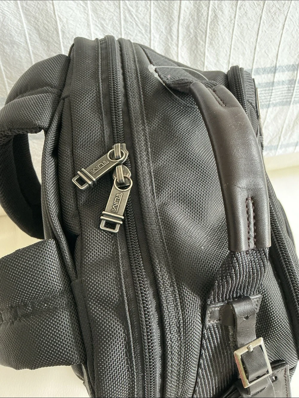 TUMI Canvas and Leather backpack large
